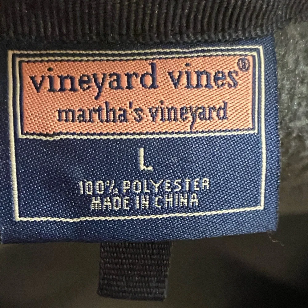 VINEYARD VINES Martha's FULL ZIP FLEECE JACKET Windbreaker Mens Navy Blue - Picture 7 of 7